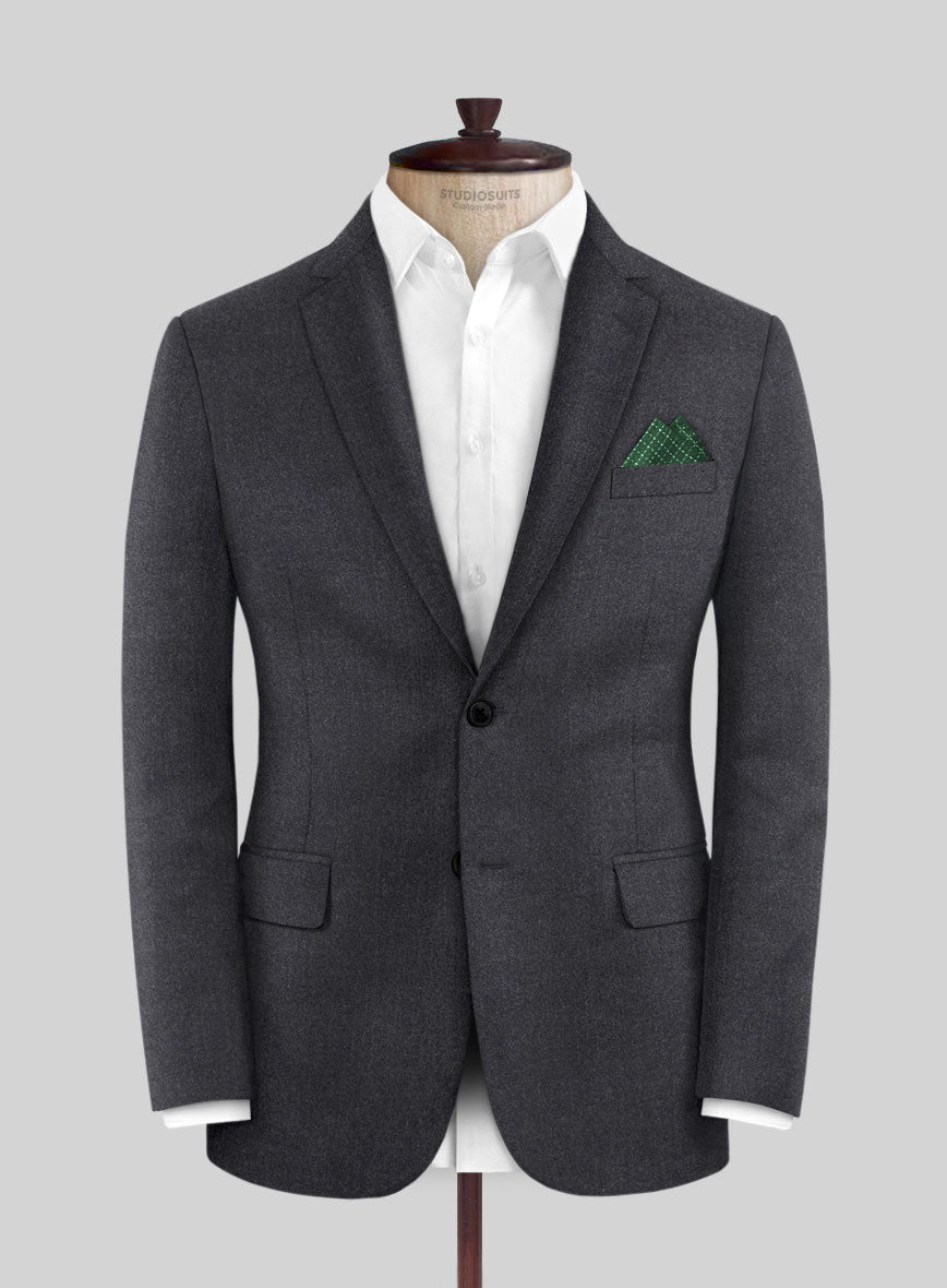 Scabal Sapphire Gray Wool Jacket - StudioSuits