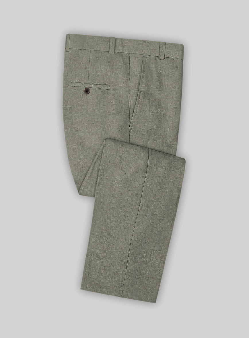 Sage Green Linen Pants - StudioSuits