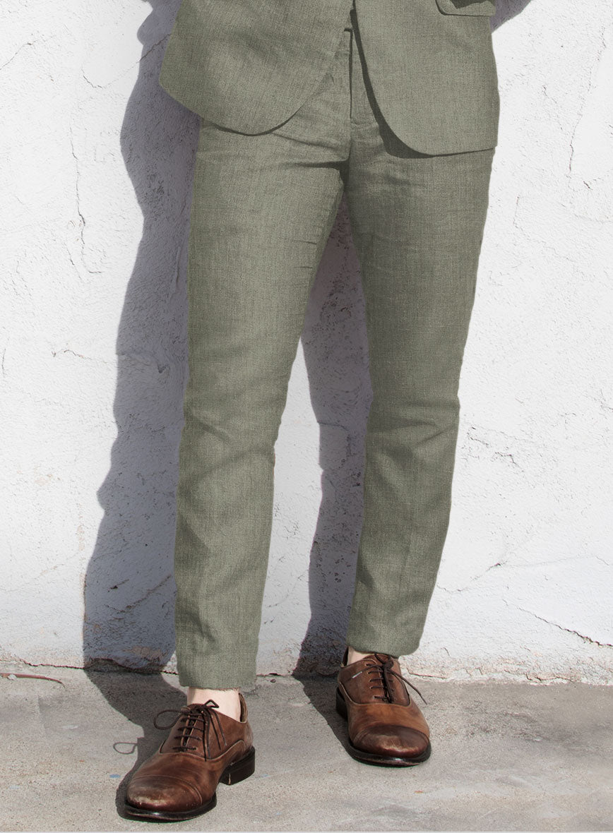 Sage Green Linen Pants - StudioSuits