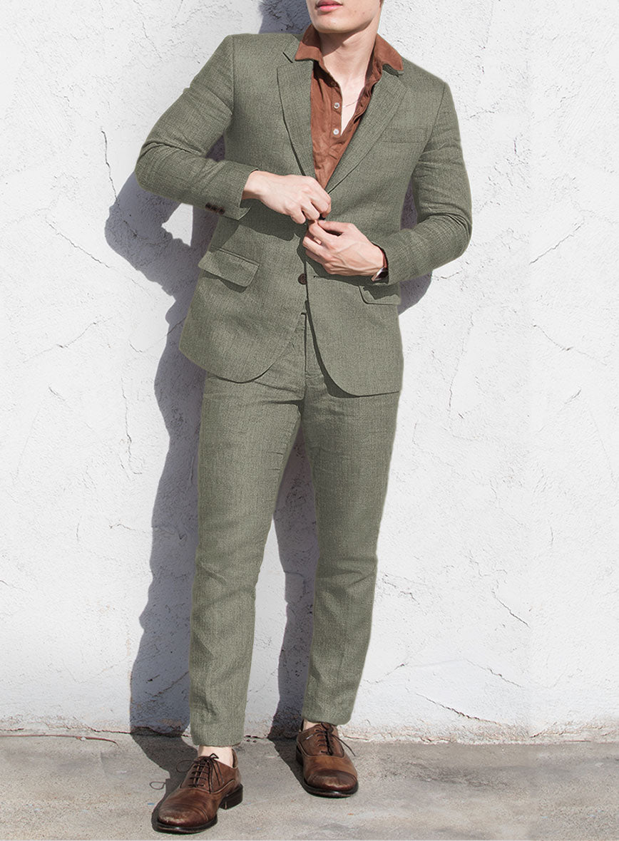 Sage Green Linen Suit - StudioSuits