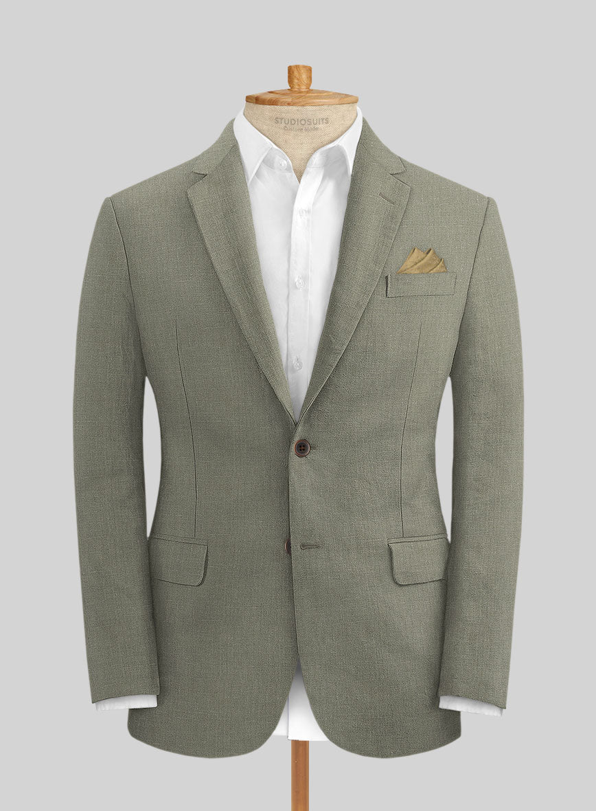 Sage Green Linen Suit - StudioSuits