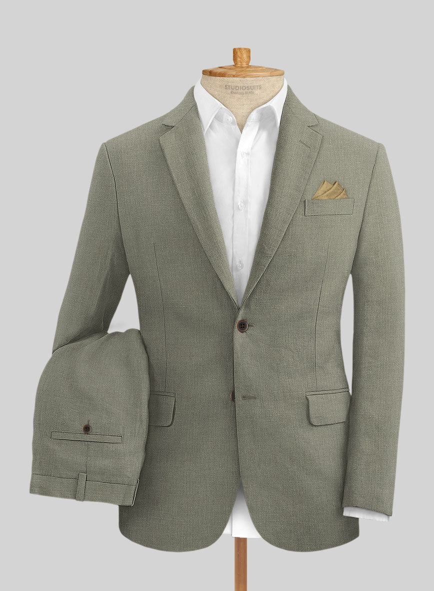 Sage Green Linen Suit - StudioSuits