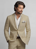 Sand Feather Cotton Canvas Stretch Jacket - StudioSuits