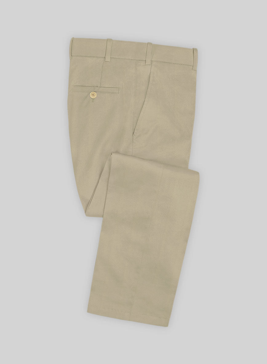 Sand Feather Cotton Canvas Stretch Pants - StudioSuits