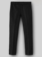 Sartori Allegra Black Herringbone Soft Tweed Pants - StudioSuits