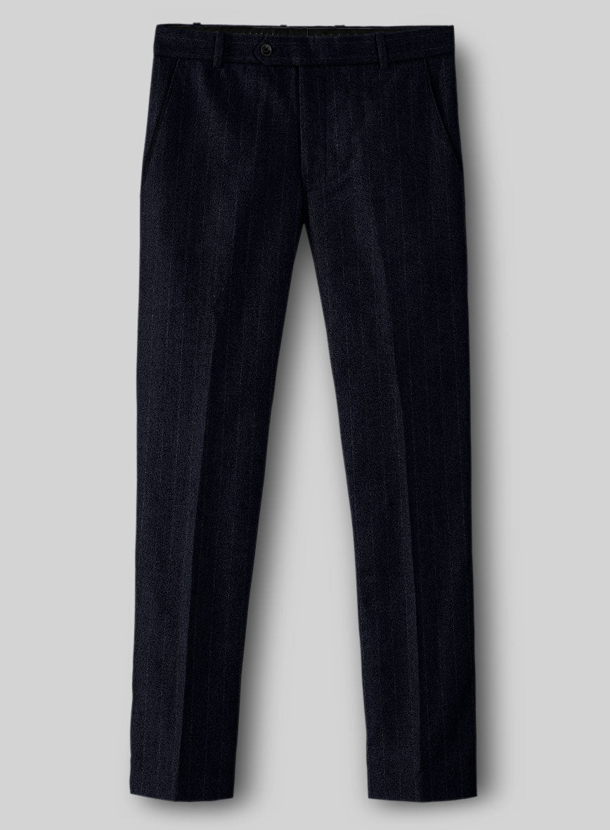 Sartori Ariadna Blue Stripe Soft Tweed Pants - StudioSuits