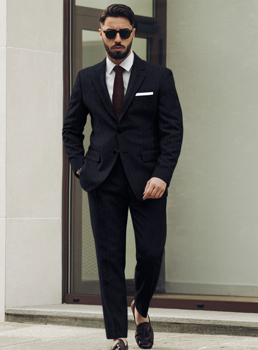 Sartori Ariadna Blue Stripe Soft Tweed Suit - StudioSuits