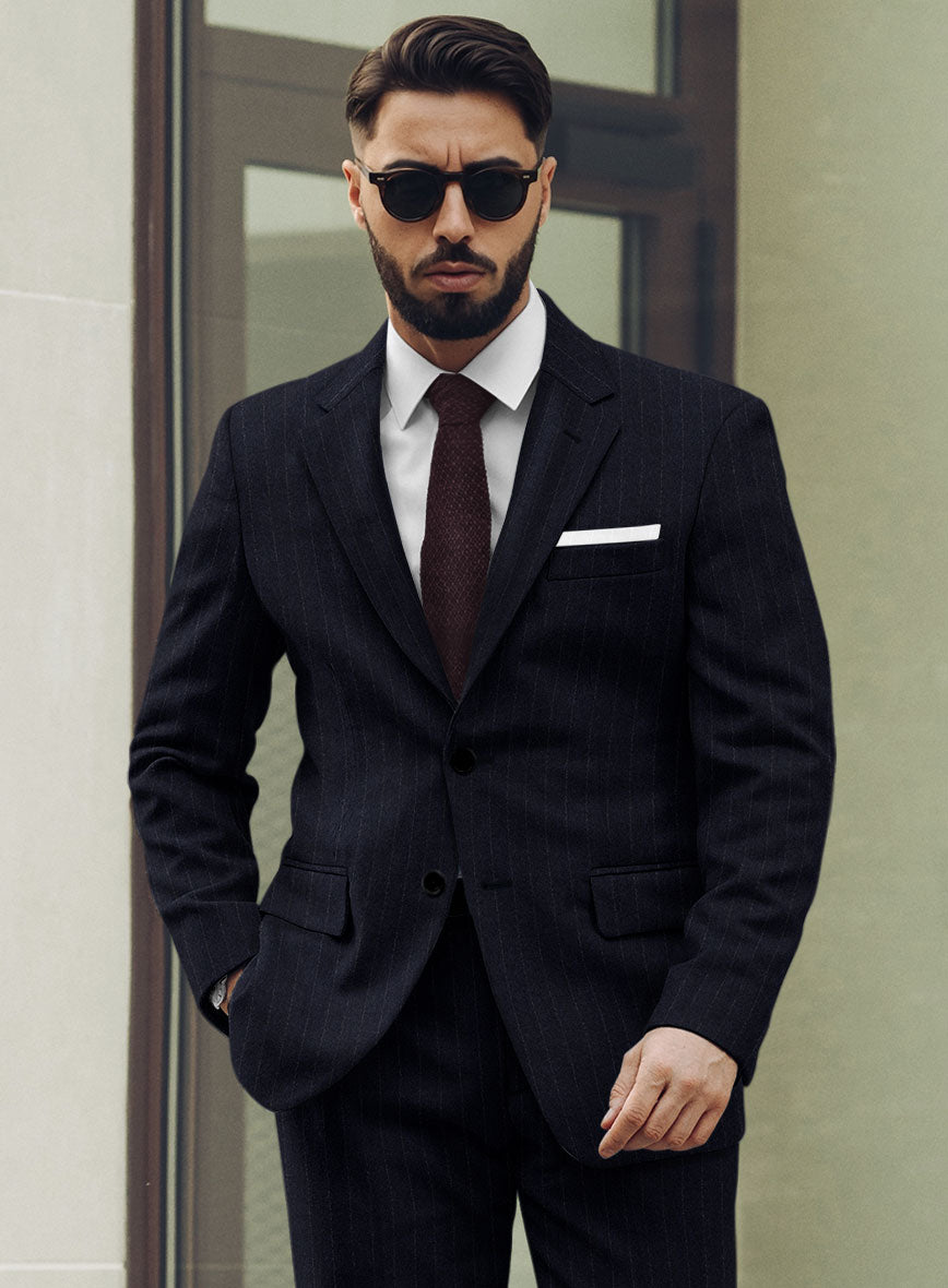 Sartori Ariadna Blue Stripe Soft Tweed Suit - StudioSuits