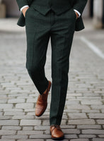 Sartori Ariadna Green Check Soft Tweed Pants - StudioSuits