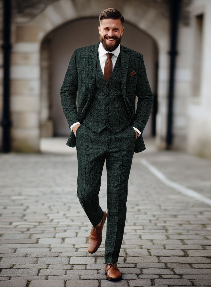 Sartori Ariadna Green Check Soft Tweed Suit - StudioSuits