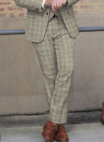 Sartori Baltasar Brown Check Soft Tweed Pants - StudioSuits