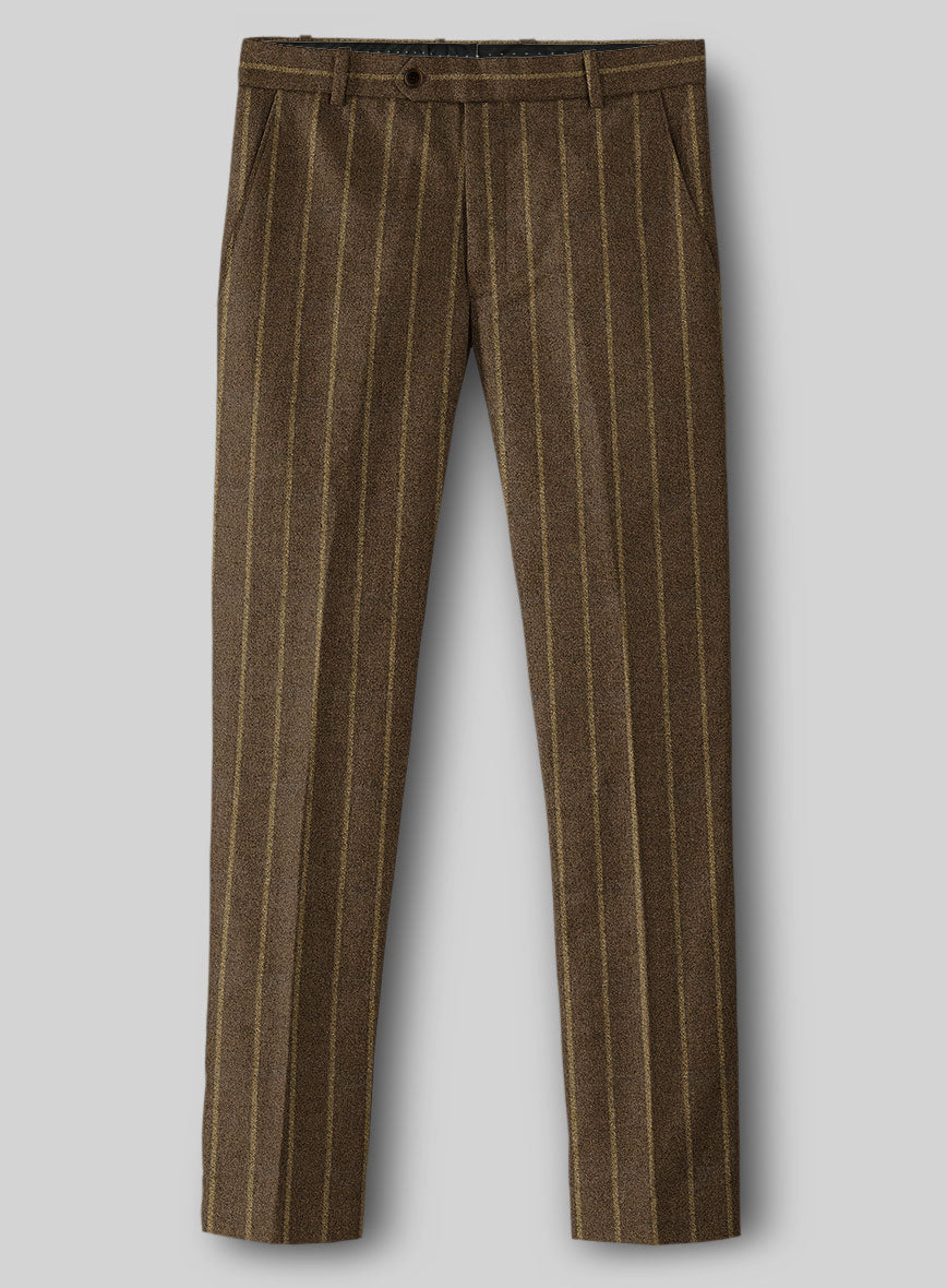 Sartori Caridad Brown Soft Tweed Pants - StudioSuits