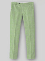 Sartori Celemente Green Herringbone Soft Tweed Pants - StudioSuits