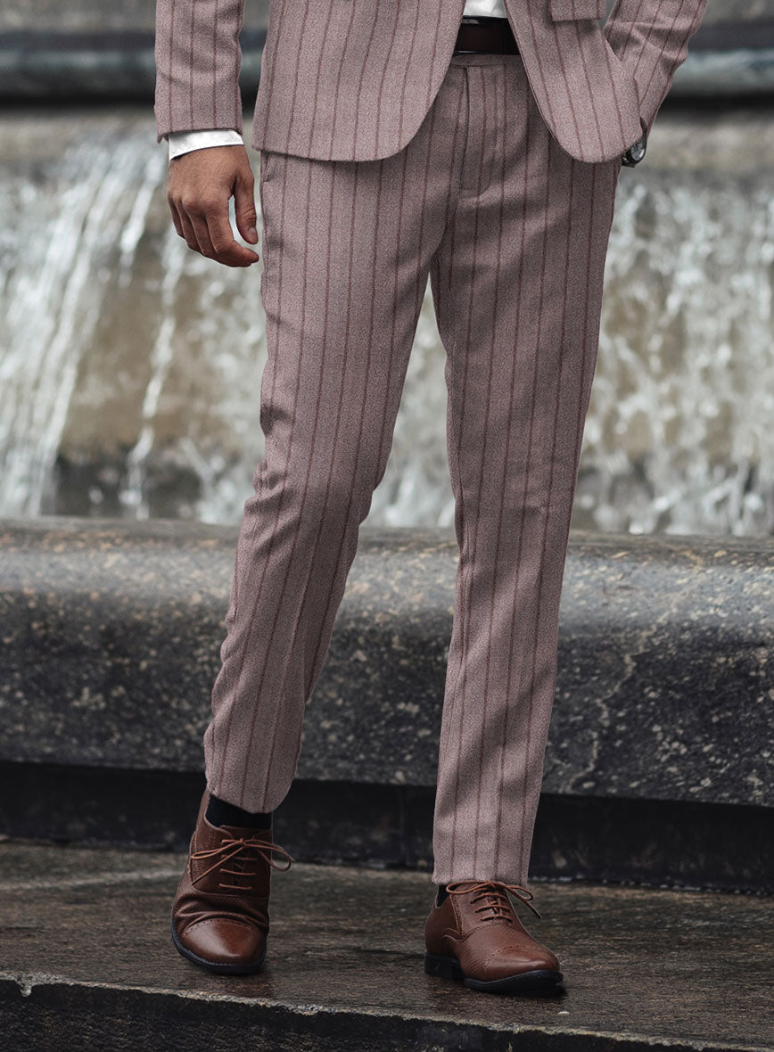 Sartori Eugenia Light Mauve Soft Tweed Pants - StudioSuits