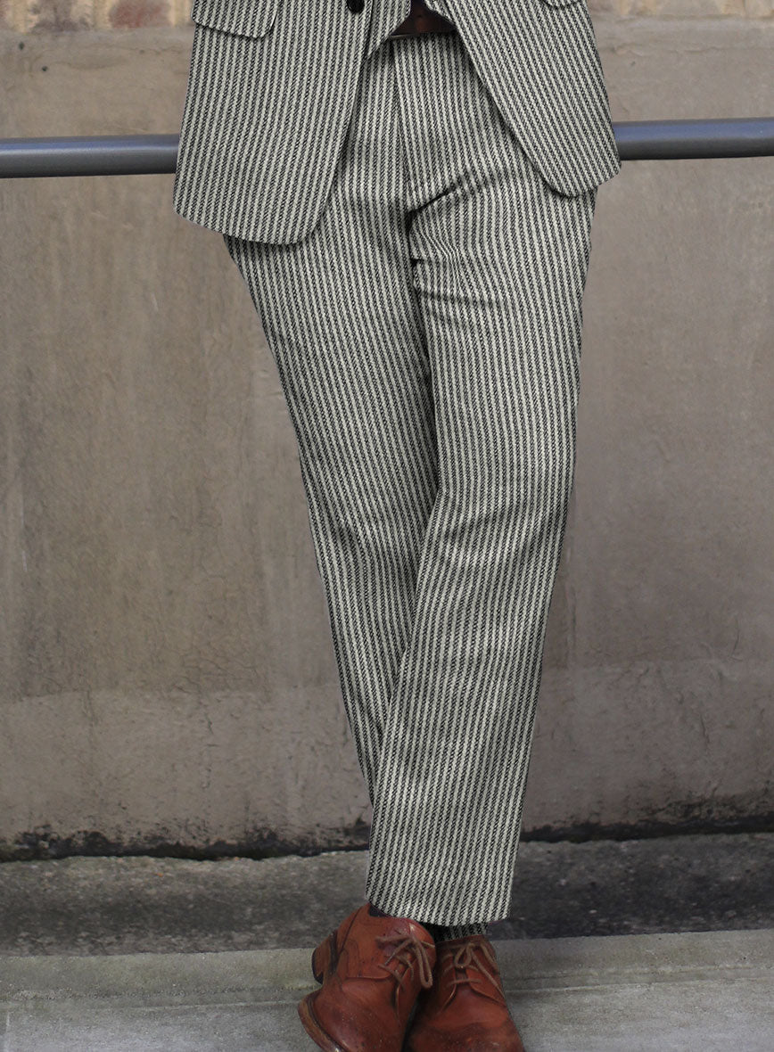 Sartori Flaminia White Soft Tweed Pants - StudioSuits