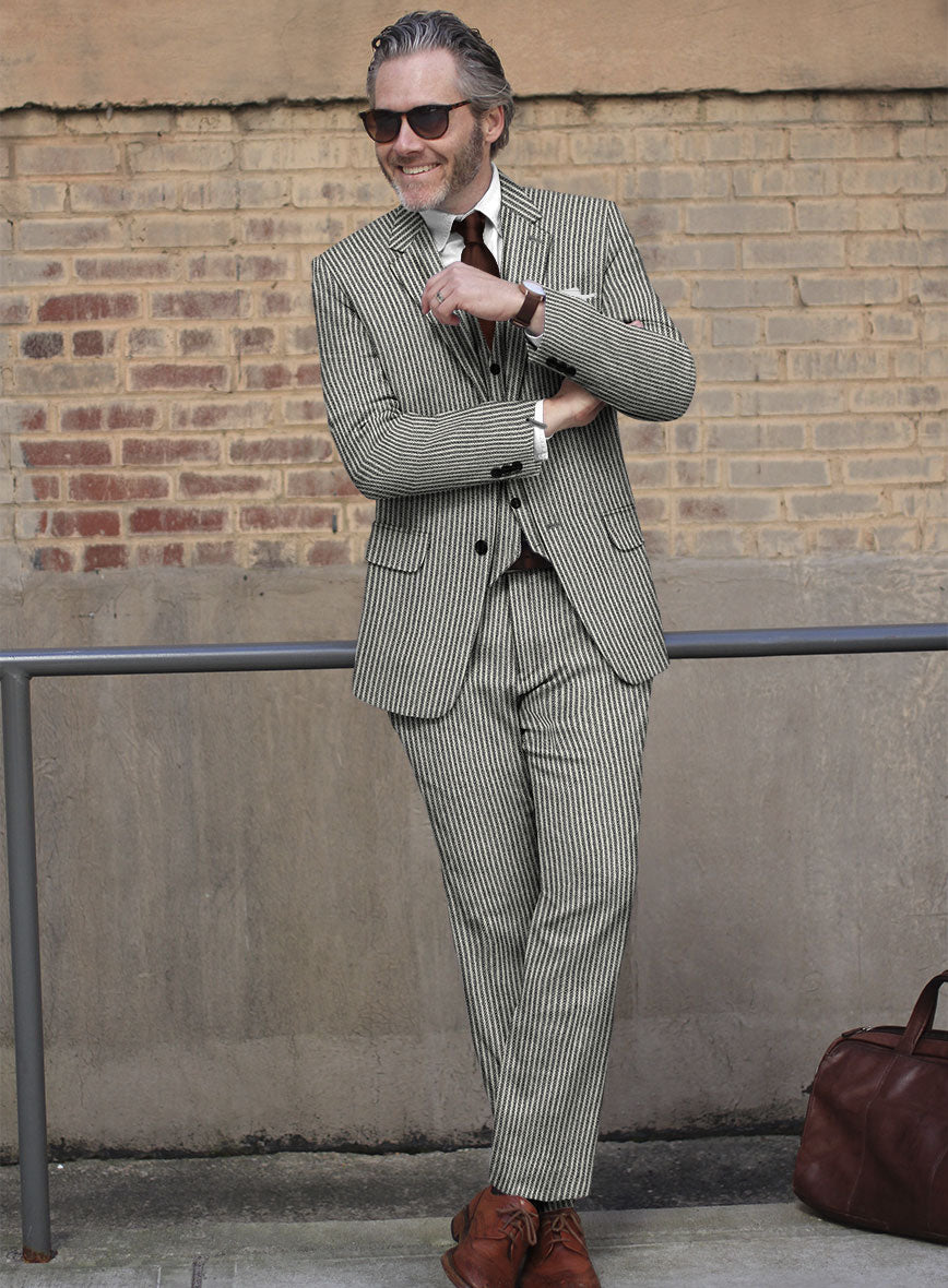 Sartori Flaminia White Soft Tweed Suit - StudioSuits