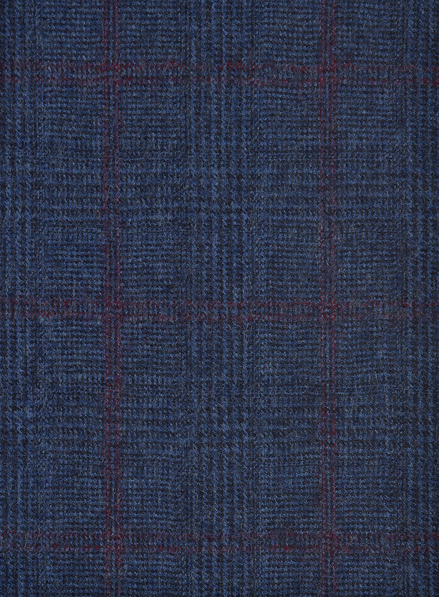 Sartori Franca Blue Check Soft Tweed Pants - StudioSuits