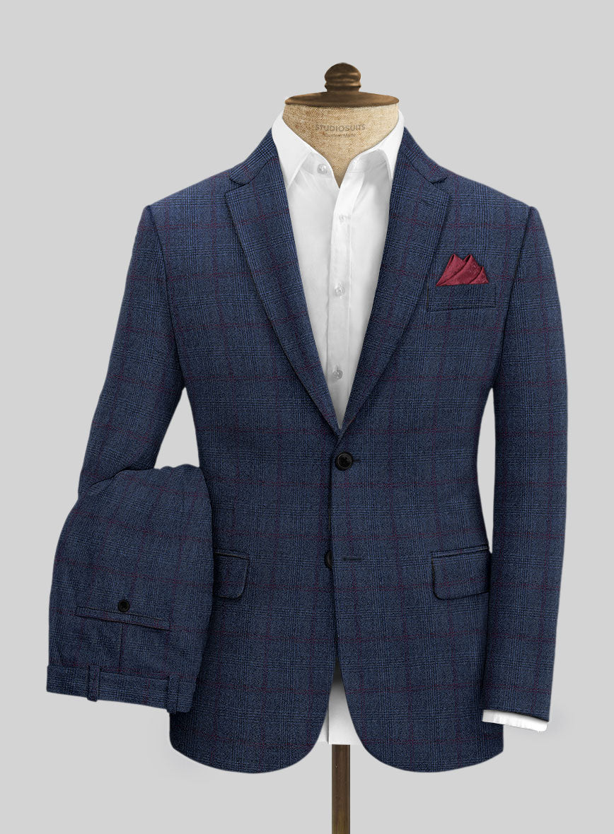 Sartori Franca Blue Check Soft Tweed Suit - StudioSuits