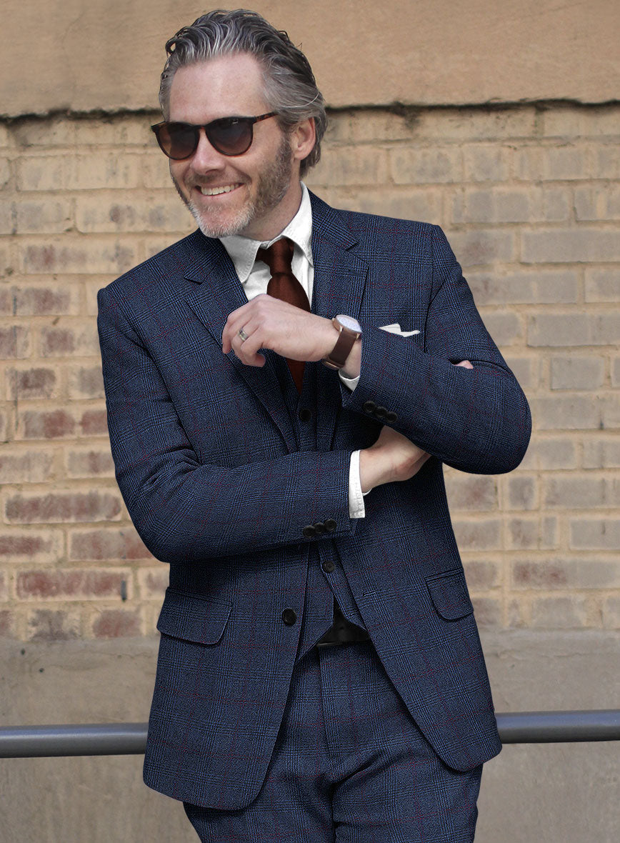 Sartori Franca Blue Check Soft Tweed Suit - StudioSuits