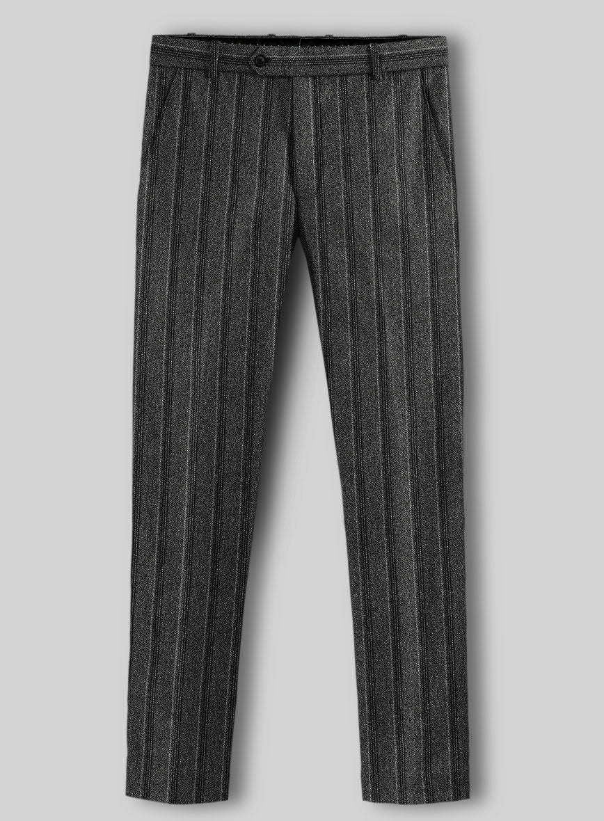 Sartori Leocadia Charcoal Stripe Soft Tweed Suit - StudioSuits