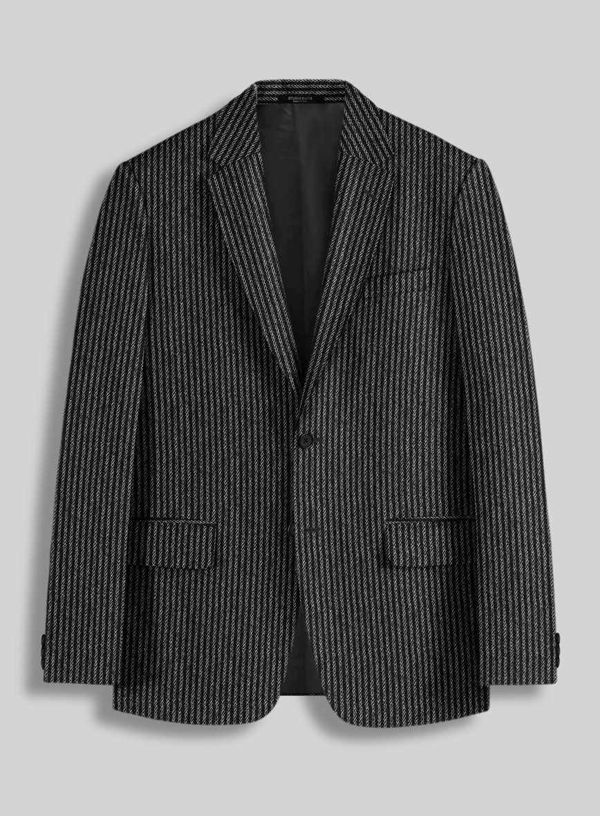 Sartori Mariano Black Soft Tweed Jacket - StudioSuits