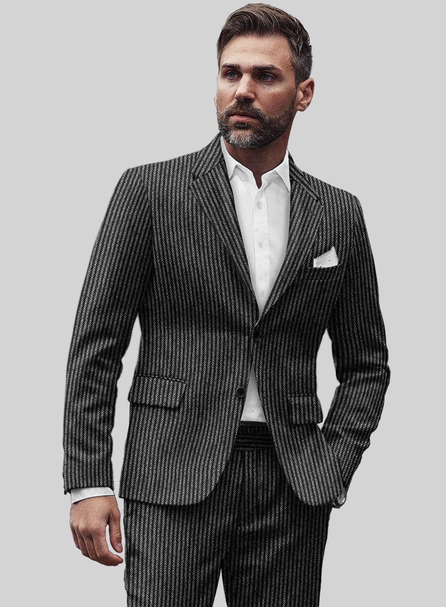 Sartori Mariano Black Soft Tweed Jacket - StudioSuits