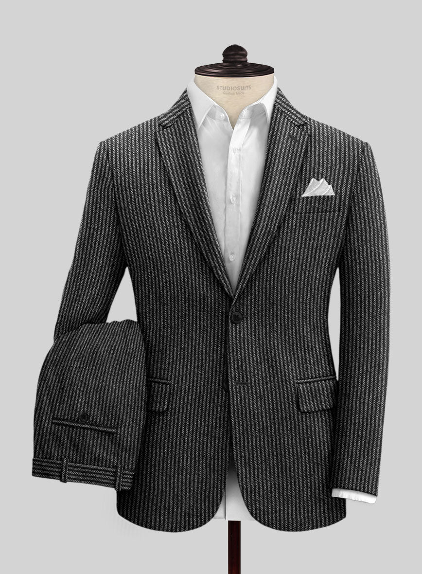 Sartori Mariano Black Soft Tweed Suit - StudioSuits