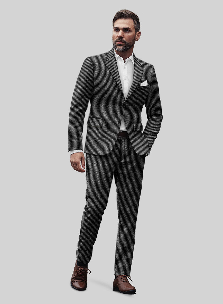 Sartori Mariano Black Soft Tweed Suit - StudioSuits