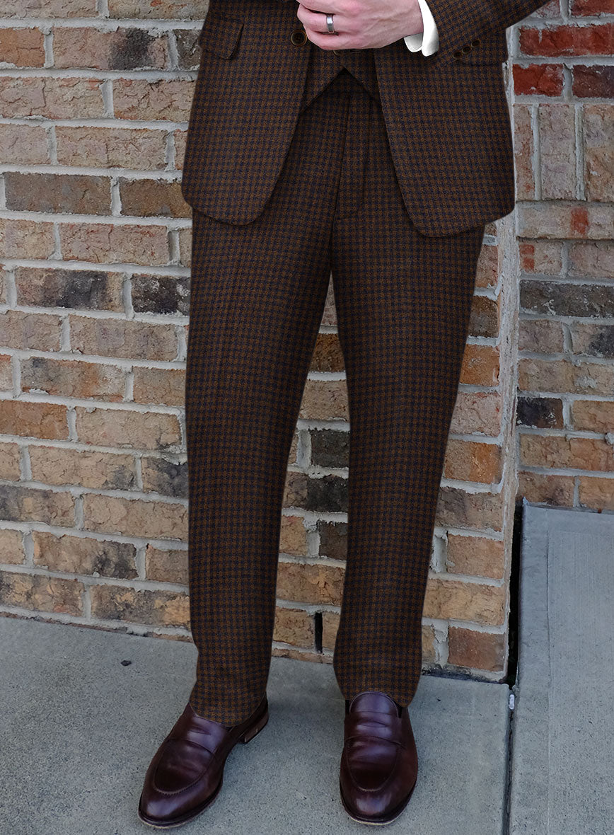 Sartori Petronila Brown Check Soft Tweed Pants - StudioSuits