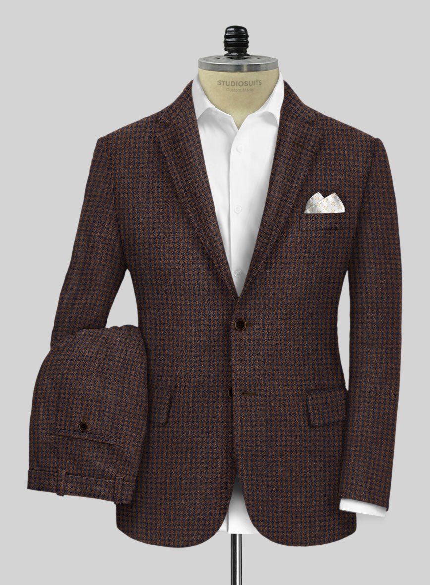 Sartori Petronila Brown Check Soft Tweed Suit - StudioSuits