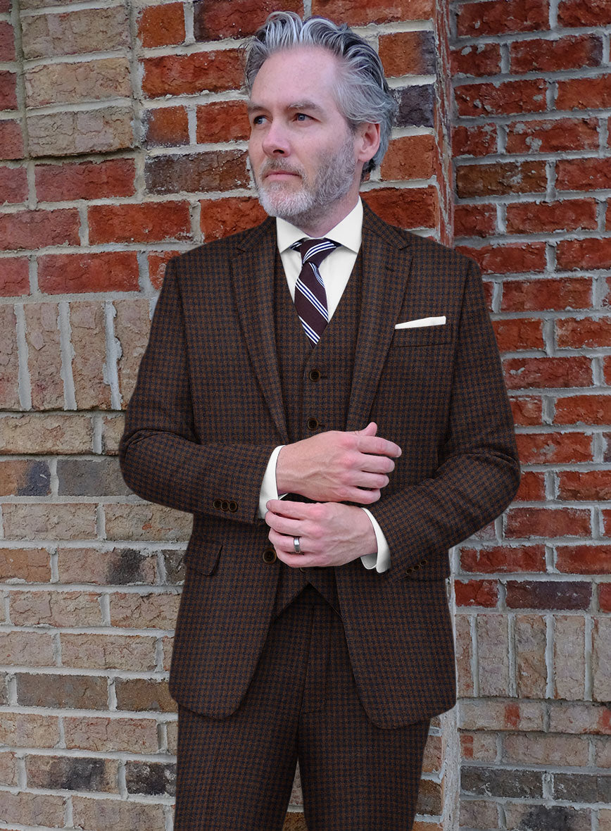 Sartori Petronila Brown Check Soft Tweed Suit - StudioSuits