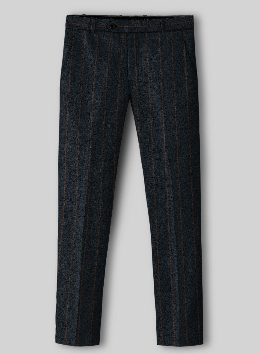 Sartori Sabino Dark Blue Soft Tweed Pants - StudioSuits