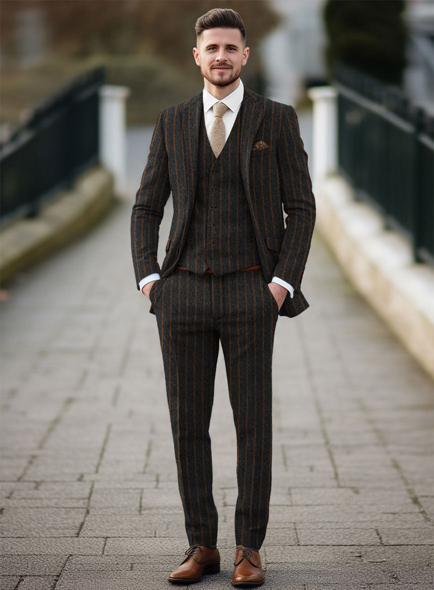 Sartori Antonia Charcoal Soft Tweed Suit - StudioSuits