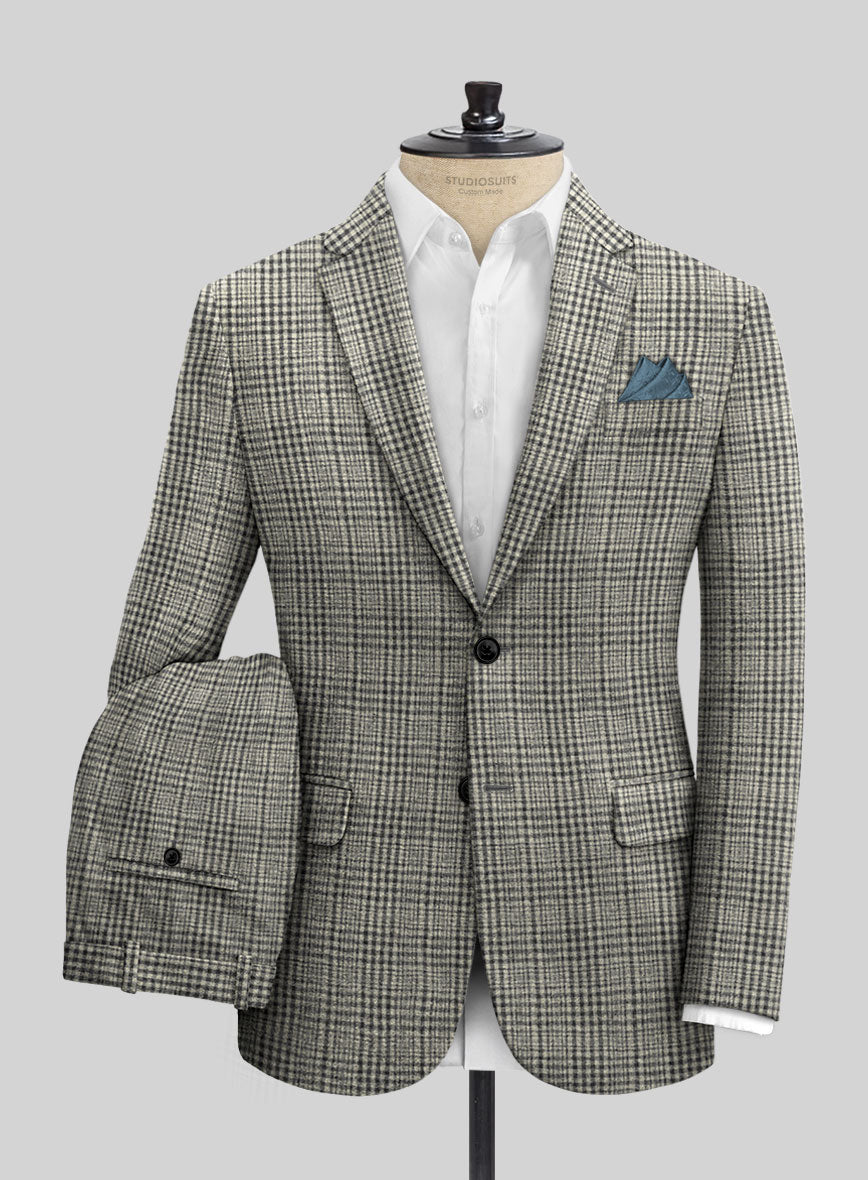 Sartori Spartaco Black Check Soft Tweed Suit - StudioSuits