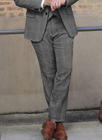 Sartori Teobaldo Gray Herringbone Soft Tweed Pants - StudioSuits