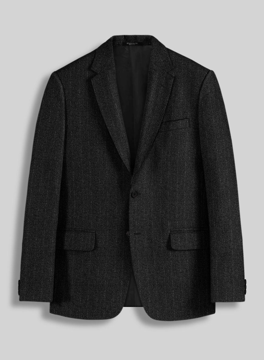 Sartori Tiberio Charcoal Soft Tweed Jacket - StudioSuits