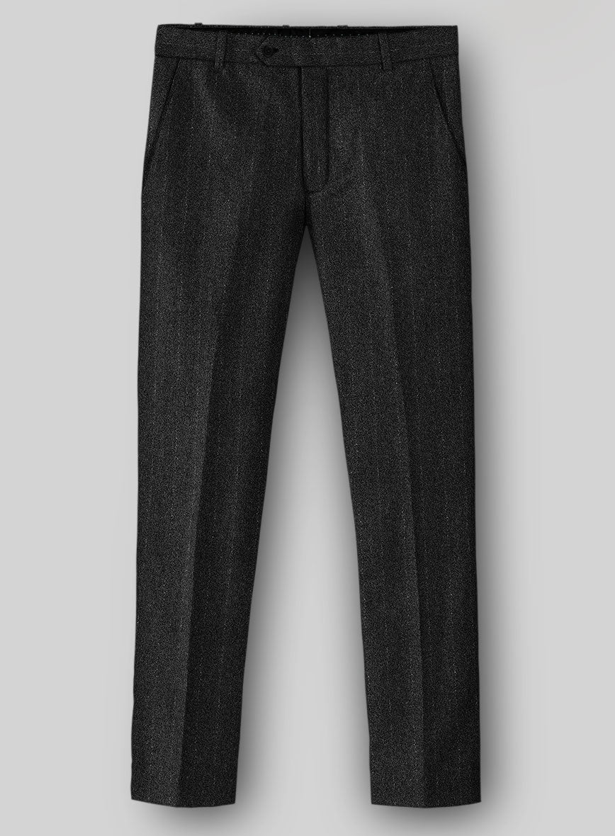 Sartori Tiberio Charcoal Soft Tweed Pants - StudioSuits