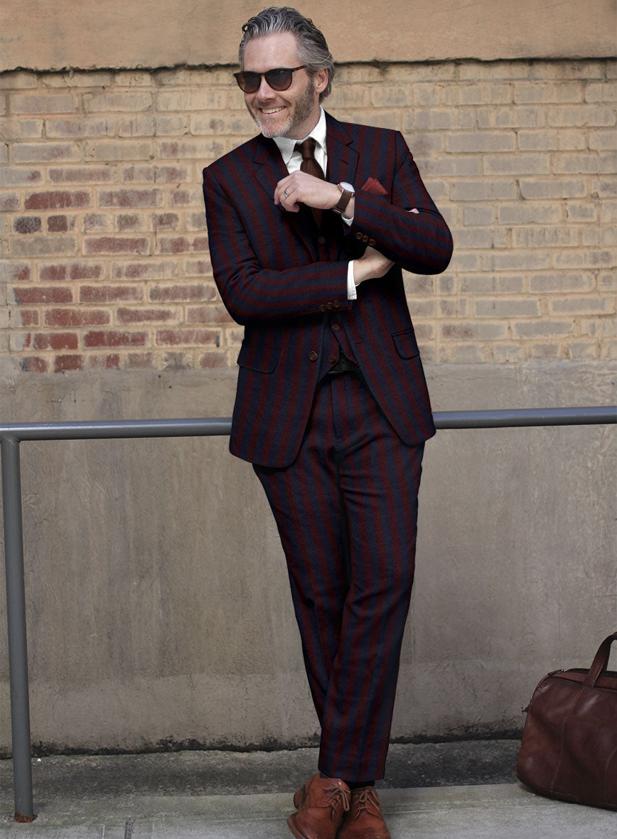 Sartori Vasco Stripe Soft Tweed Suit - StudioSuits