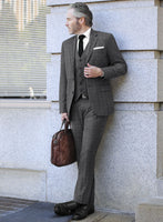 Scabal Algen Glen Gray Wool Suit - StudioSuits