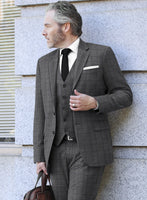 Scabal Algen Glen Gray Wool Suit - StudioSuits