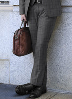 Scabal Algen Glen Gray Wool Suit - StudioSuits