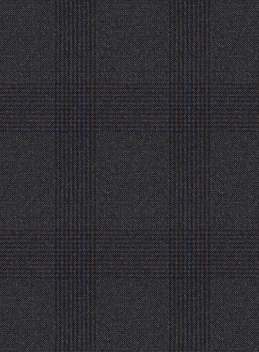 Scabal Arriol Checks Charcoal Wool Suit - StudioSuits