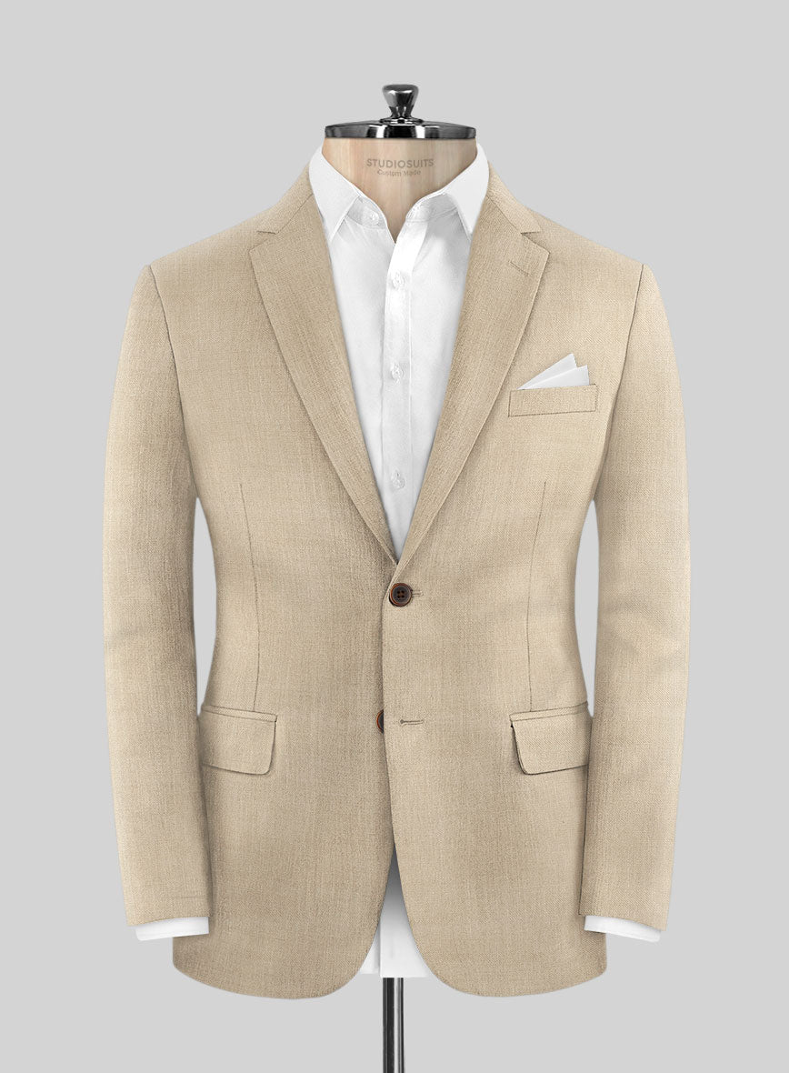 Scabal Beige Wool Jacket - StudioSuits