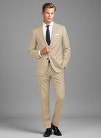 Scabal Beige Wool Suit - StudioSuits