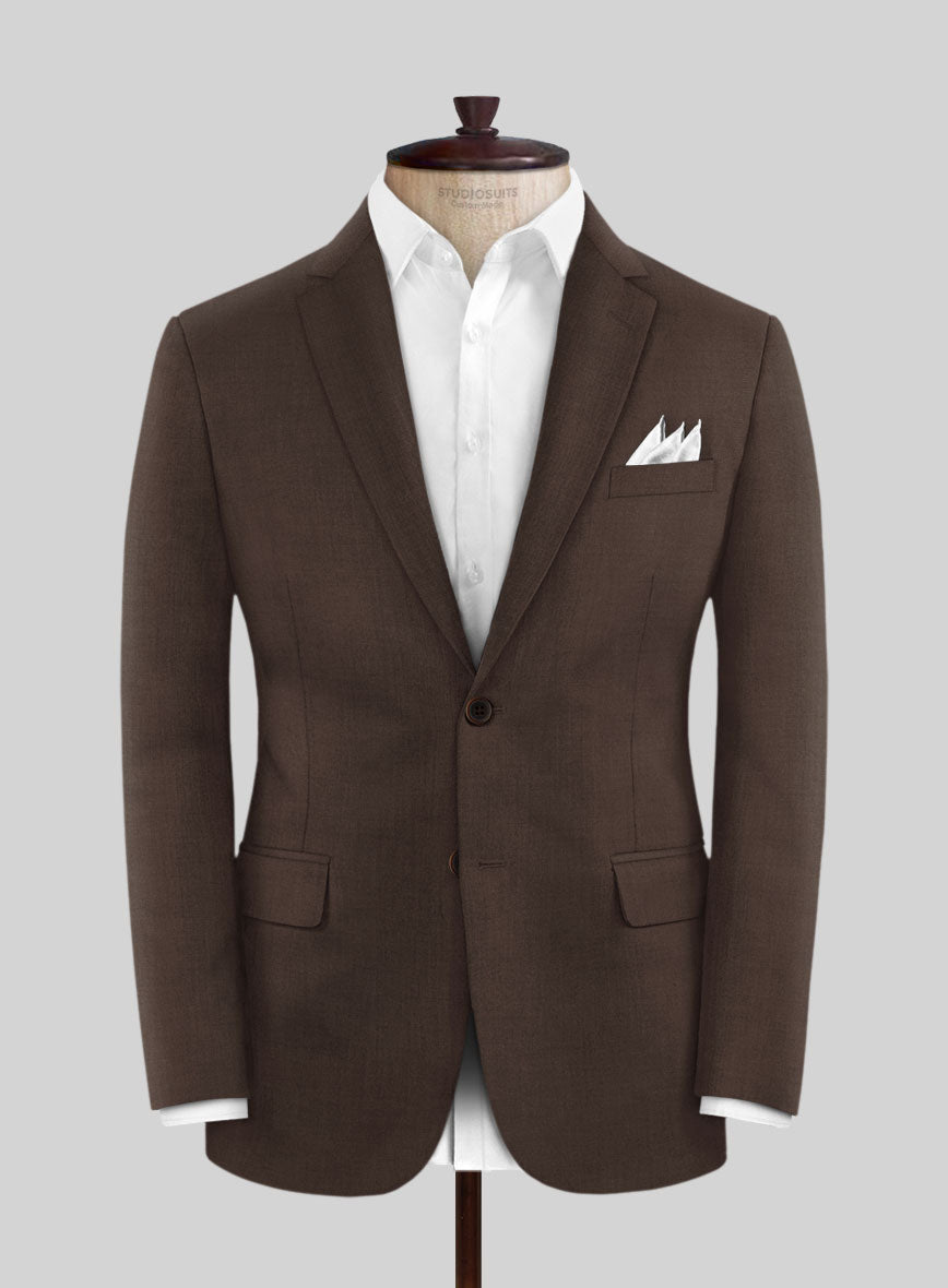 Scabal Brown Wool Jacket - StudioSuits