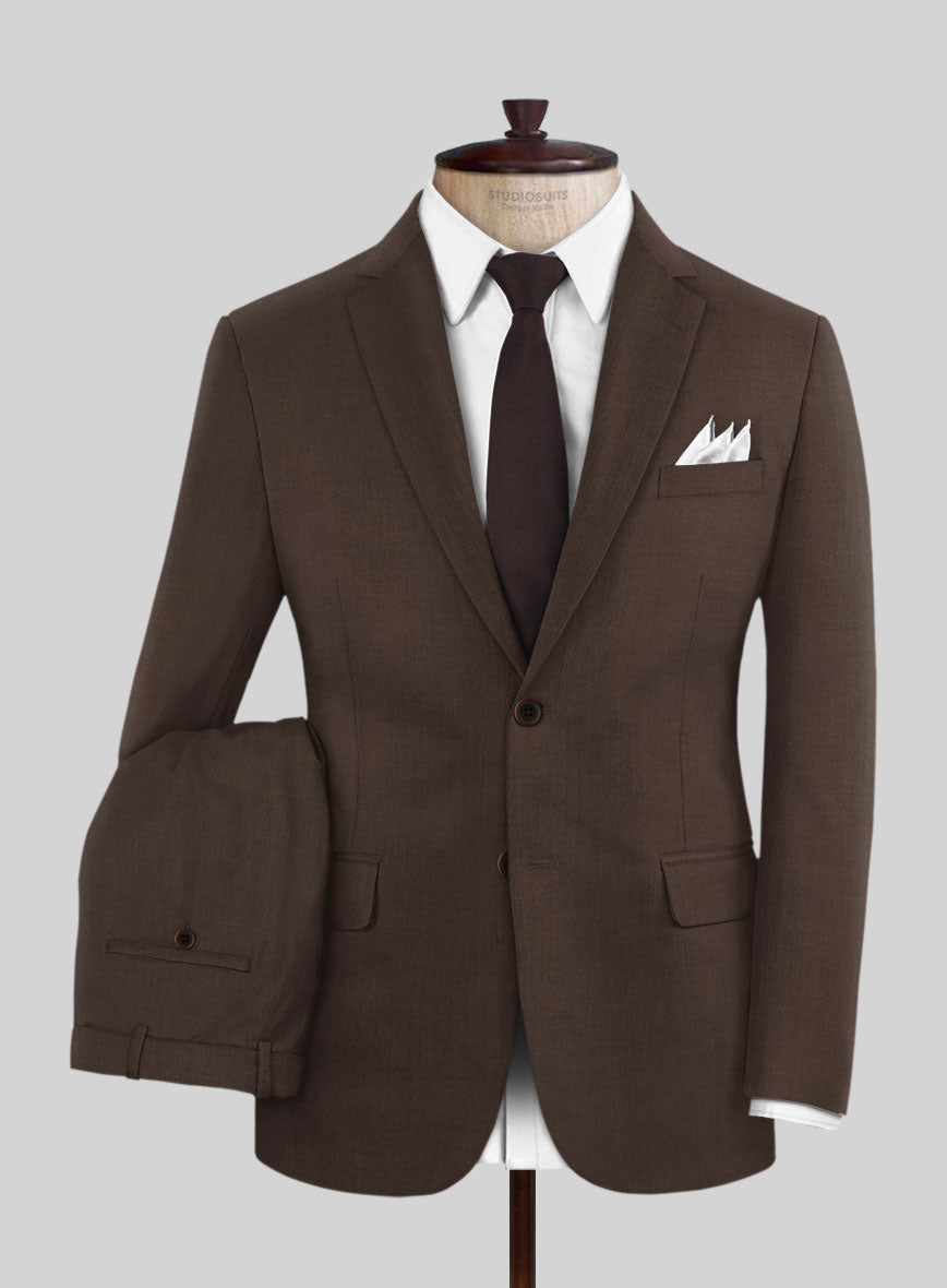 Scabal Brown Wool Suit - StudioSuits