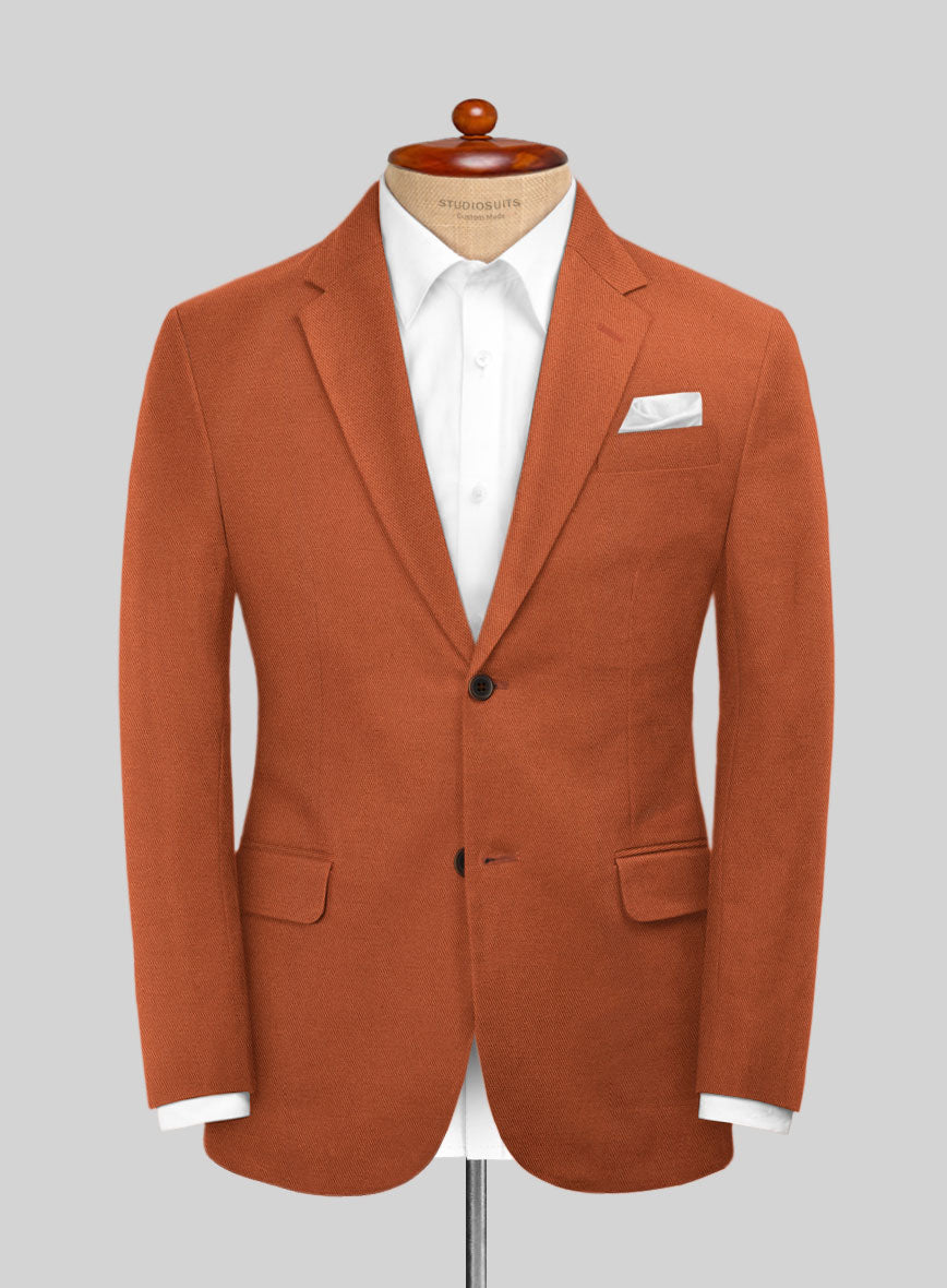 Scabal Burnt Orange Cashmere Cotton Jacket