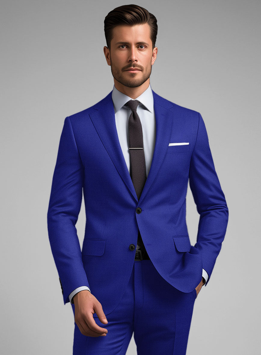 Scabal Cobalt Blue Wool Jacket - StudioSuits