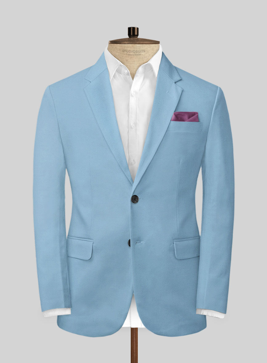 Scabal Cornflower Blue Cashmere Cotton Jacket - StudioSuits