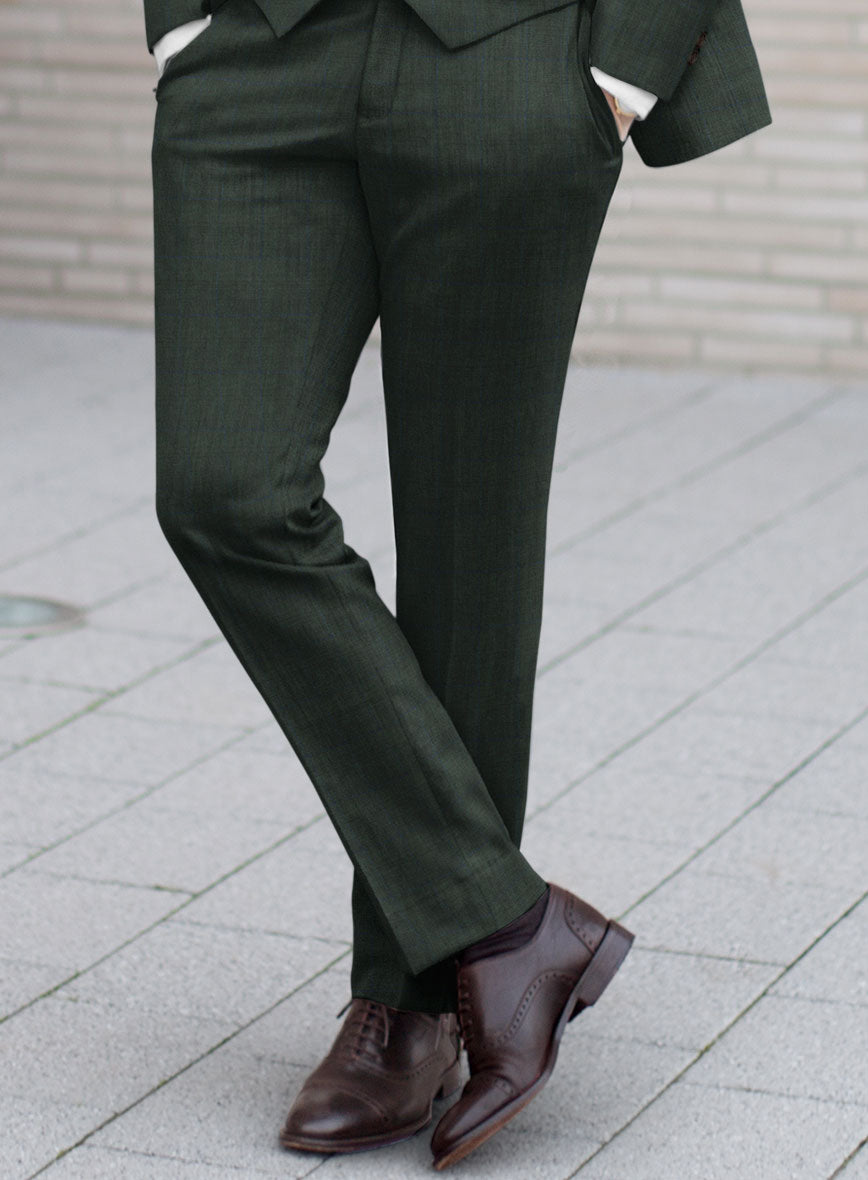 Scabal Cosmopolitan Prince Green Wool Suit - StudioSuits